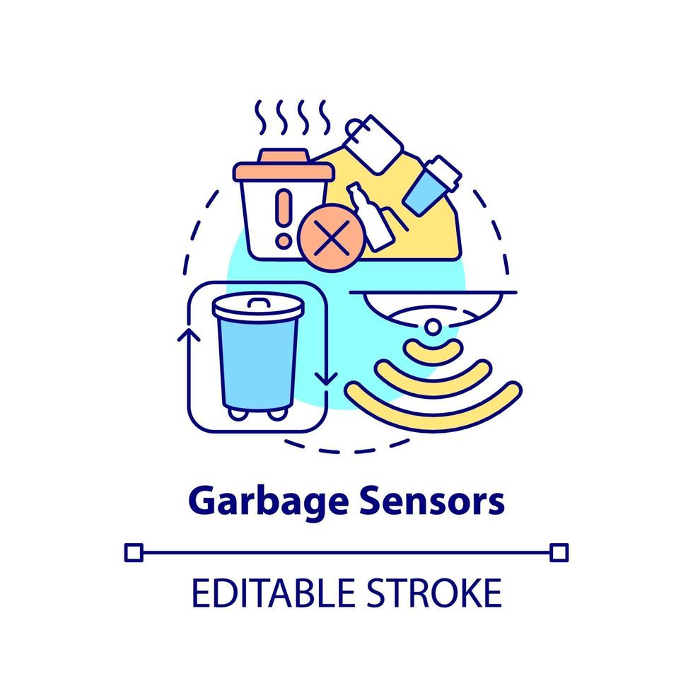 vuilnis sensoren concept icoon vector
