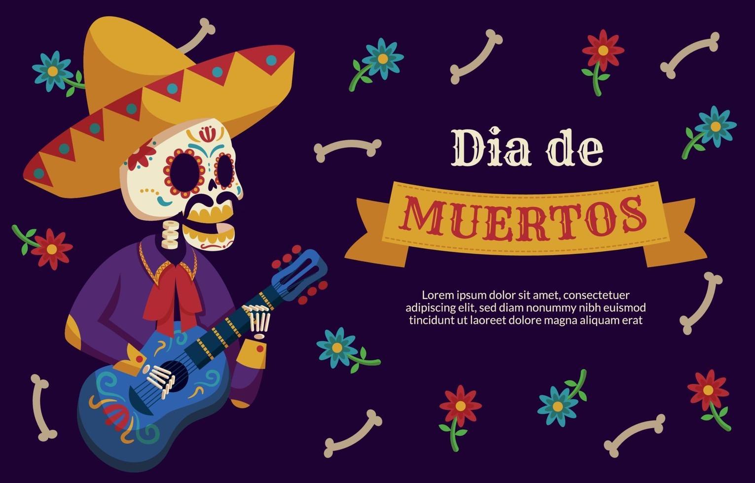 dia de muertos achtergrond vector