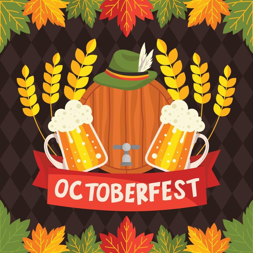 Oktoberfest element kleurrijke illustratie vector