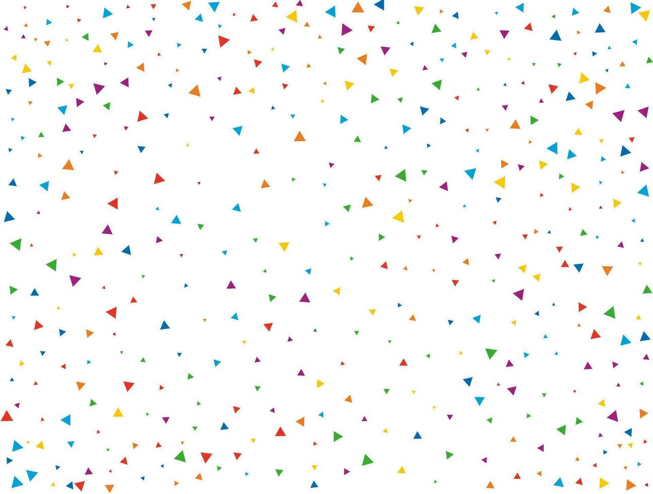 verjaardag driehoekig confetti. licht regenboog schitteren confetti achtergrond. gekleurde feestelijk textuur. vector