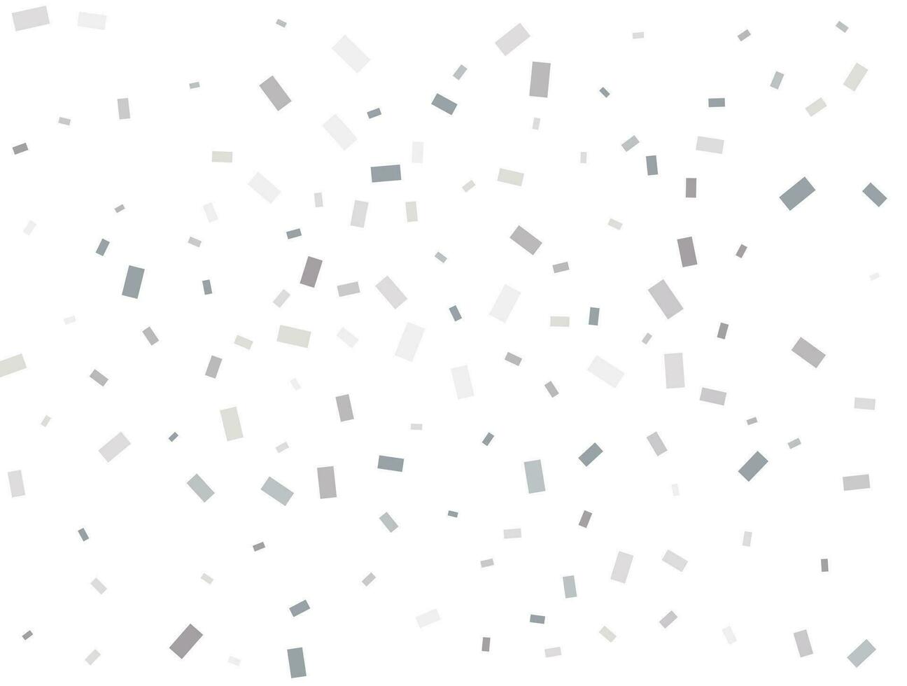 modern licht zilver rechthoekig schitteren confetti achtergrond. wit feestelijk structuur vector