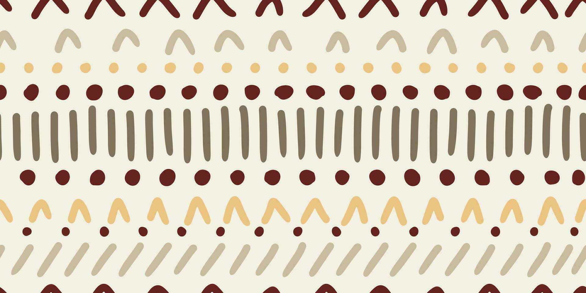 modern etnisch naadloos patroon met hand- getrokken lijnen en stippen. aztec meetkundig herhalen achtergrond. abstract boho ornament. tekening stijl vector hedendaags afdrukken