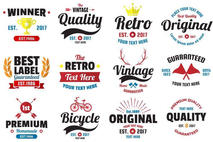 Vintage Retro Vector Logo voor banner