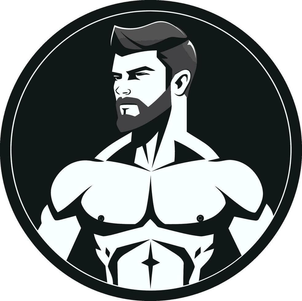 gebeeldhouwd uitmuntendheid monochroom bodybuilding kunstenaarstalent in vector buigen kunstenaarstalent zwart vector ontwerp van gespierd vitrine