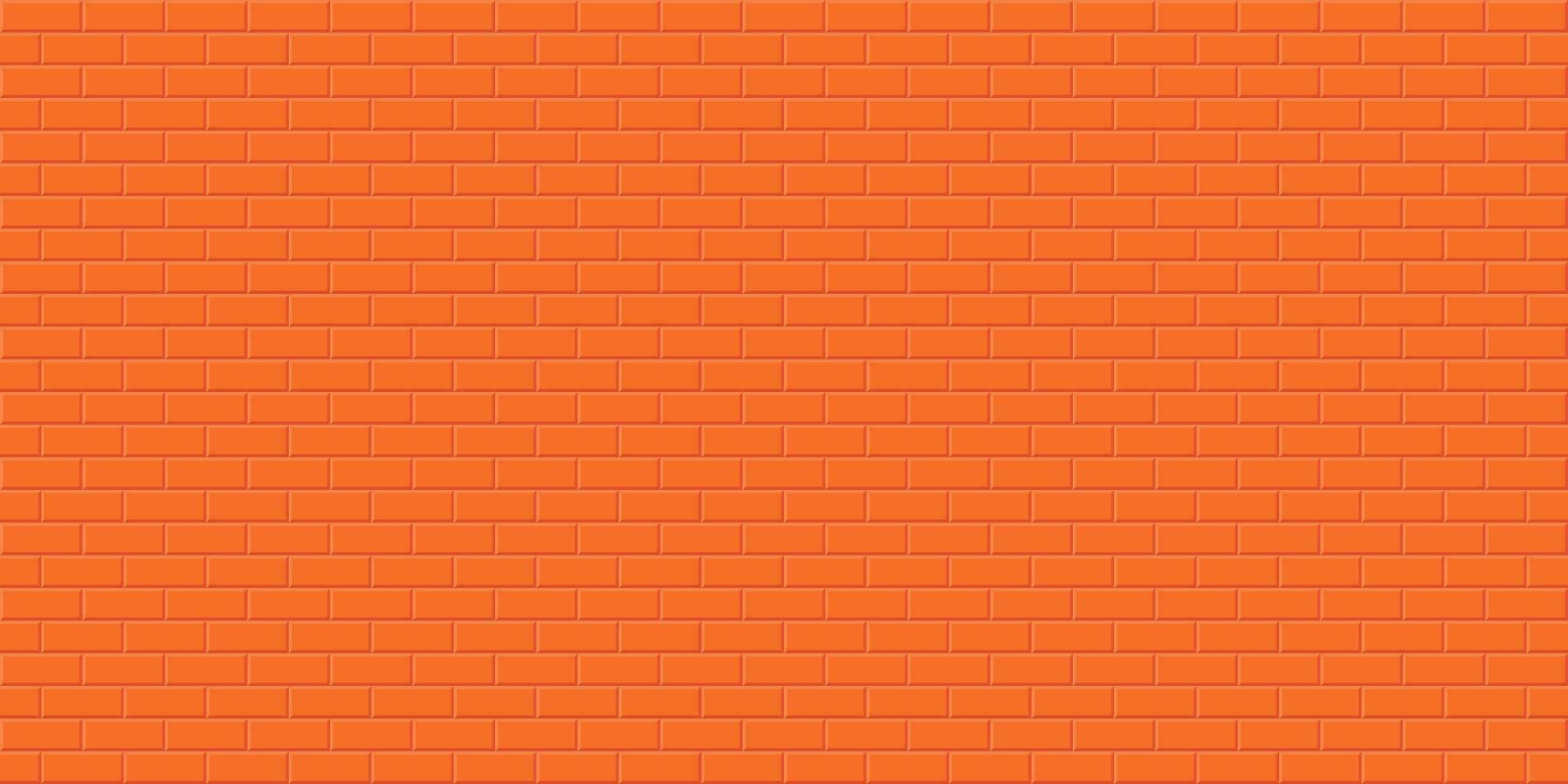 oranje steen muur achtergrond, abstract meetkundig naadloos patroon ontwerp, vector illustratie