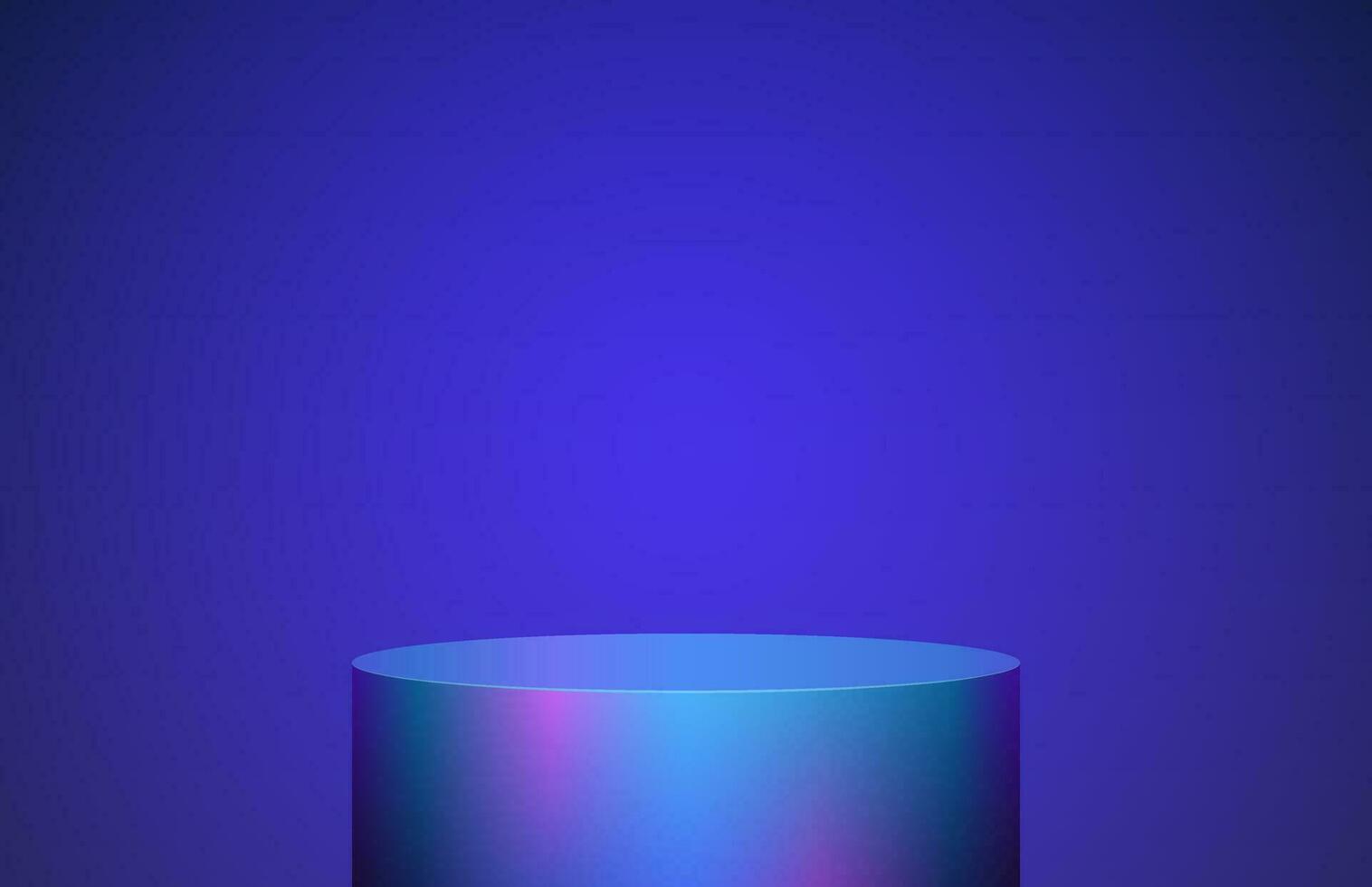 3d blauw cilinder voetstuk podium ontwerp, vector illustratie