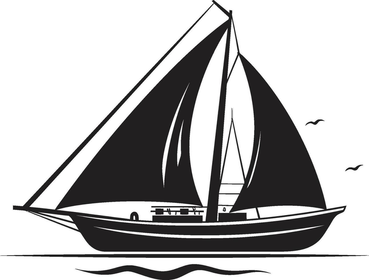 nautische noir odyssee boot vector kunst reis naar kalmte vector boot silhouet