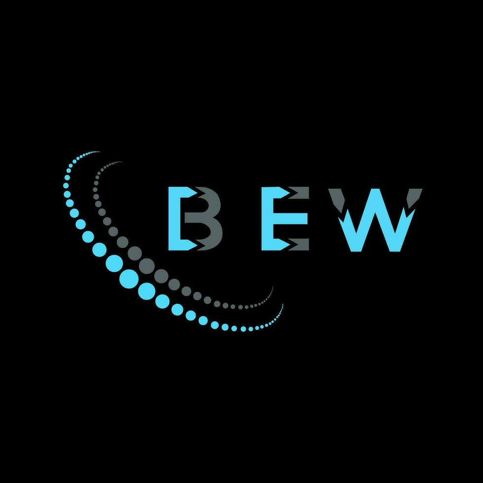 bew brief logo creatief ontwerp. bew uniek ontwerp. vector