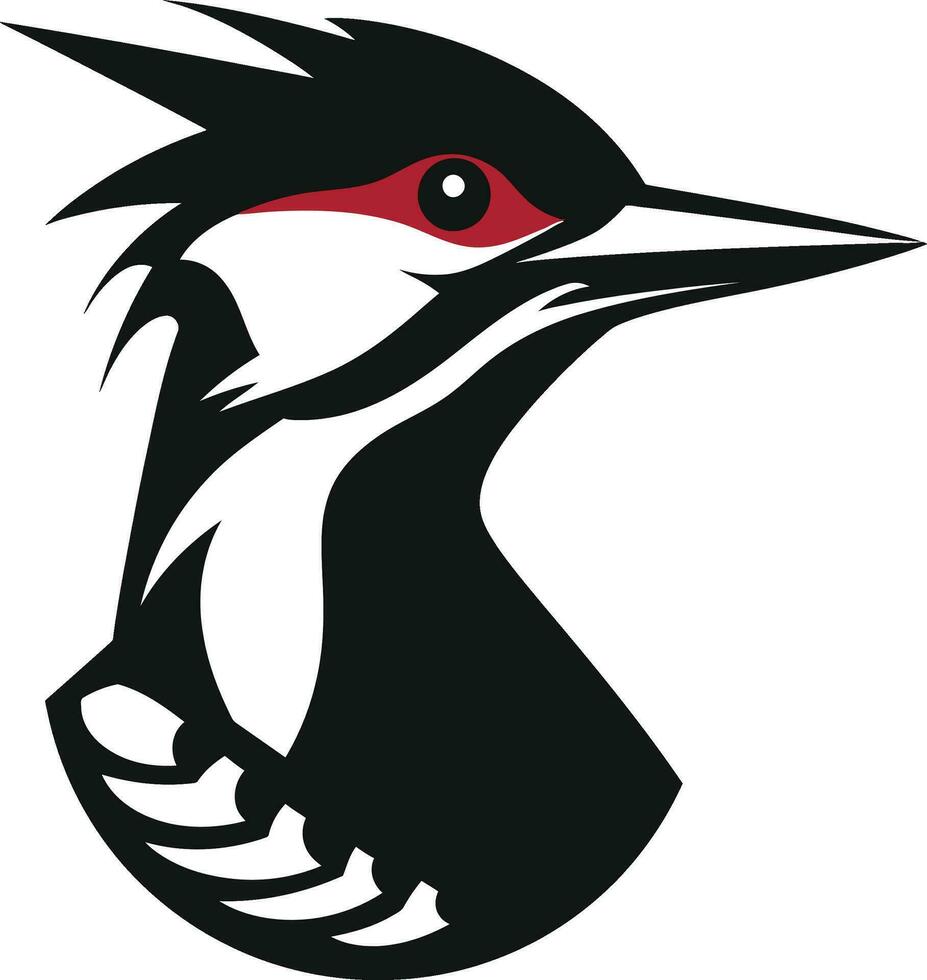 zwart specht vogel logo ontwerp bosbouw specht vogel logo ontwerp zwart bosbouw vector