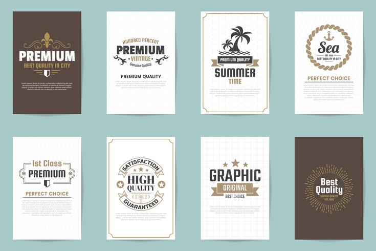 Vintage Retro Vector Logo voor banner