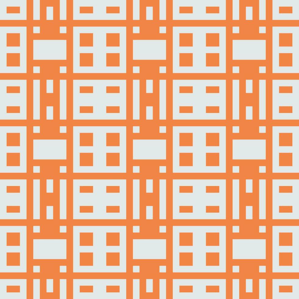 een oranje en wit patroon met pleinen vector