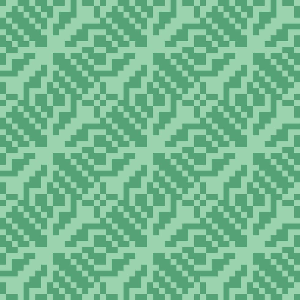 een groen en wit patroon met pleinen vector