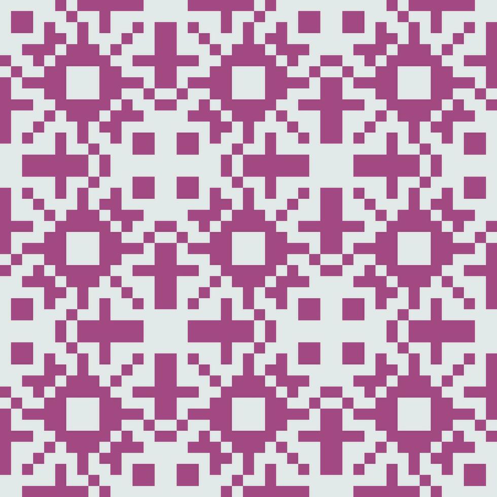 een pixel patroon in Purper en wit vector