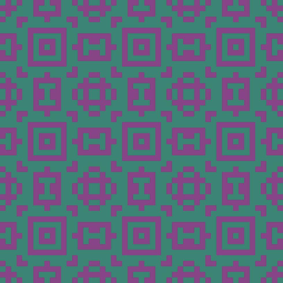 een groen en Purper patroon met pleinen vector