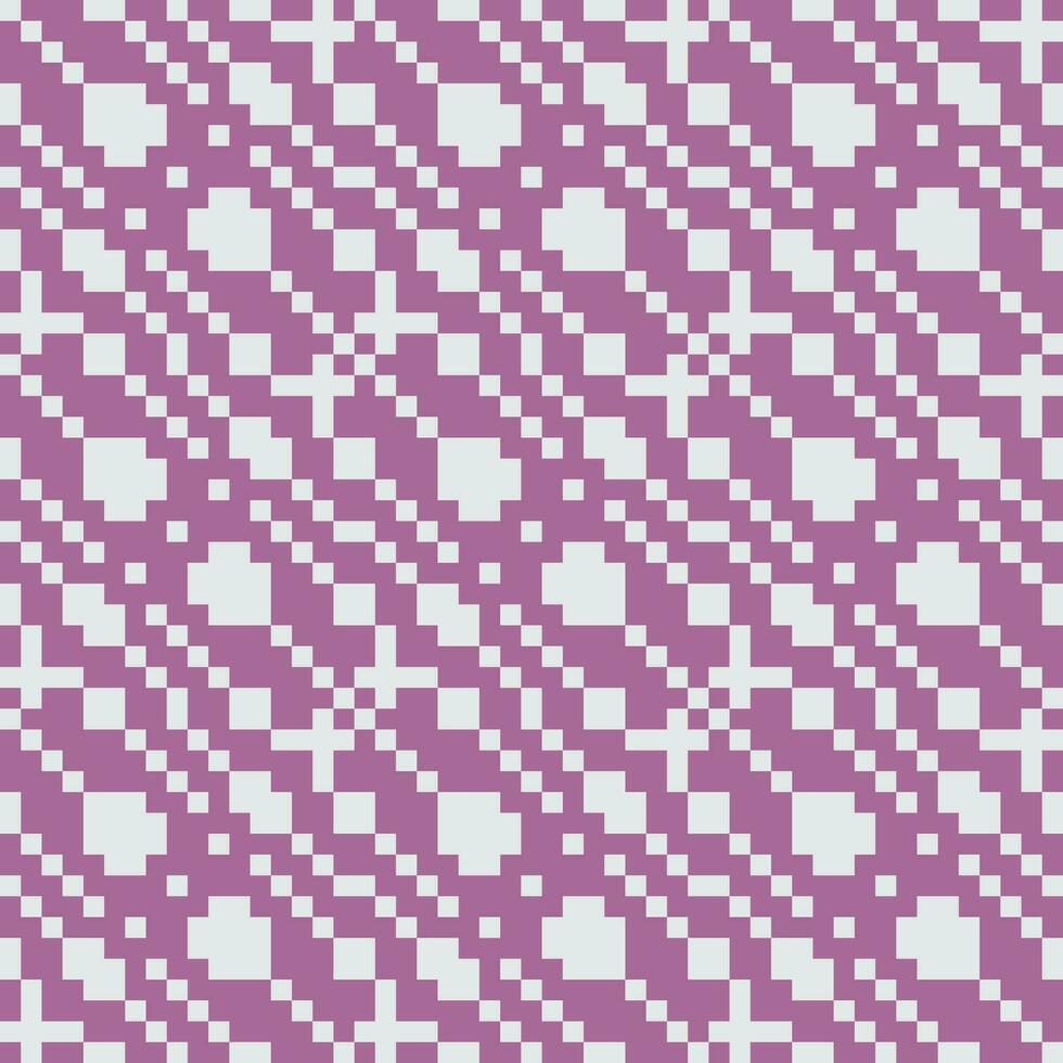 een pixel patroon in Purper en wit vector