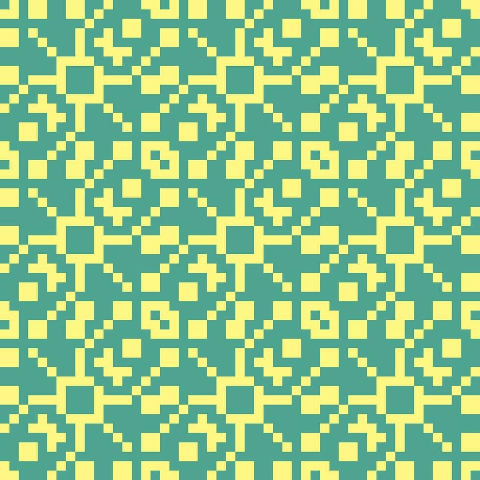 een geel en groen patroon met pleinen vector