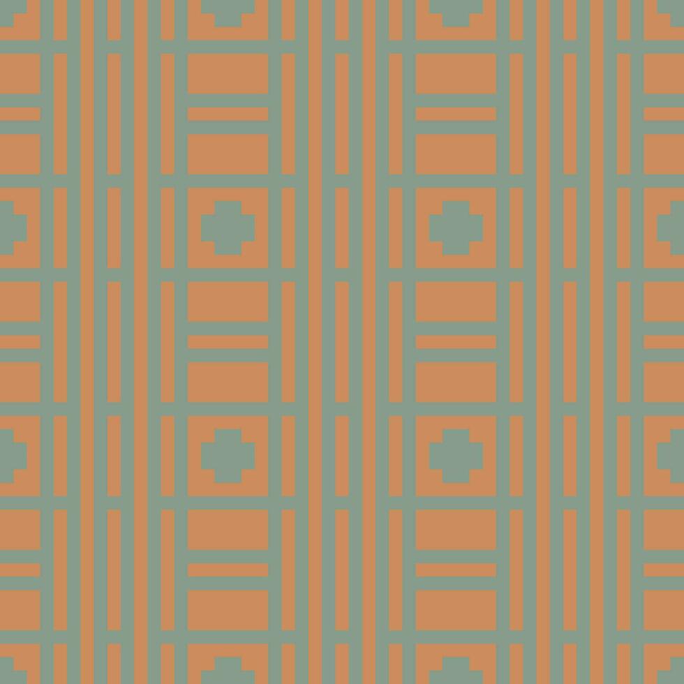 een patroon van pleinen en driehoeken in oranje en blauw vector
