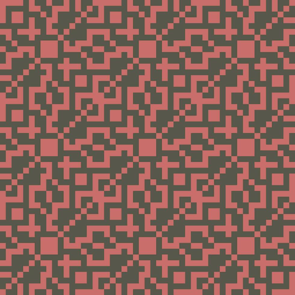 een pixel patroon in rood en zwart vector