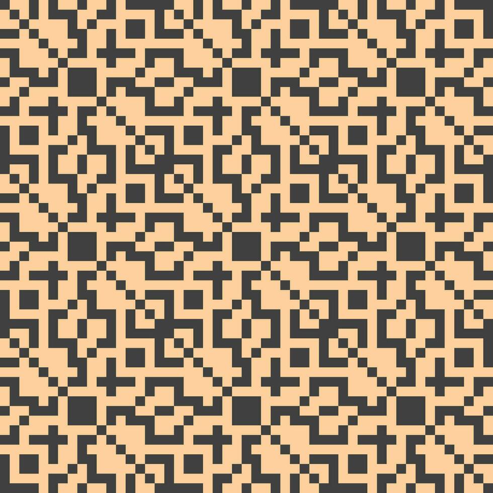 een patroon gemaakt omhoog van pleinen in zwart en bruinen vector