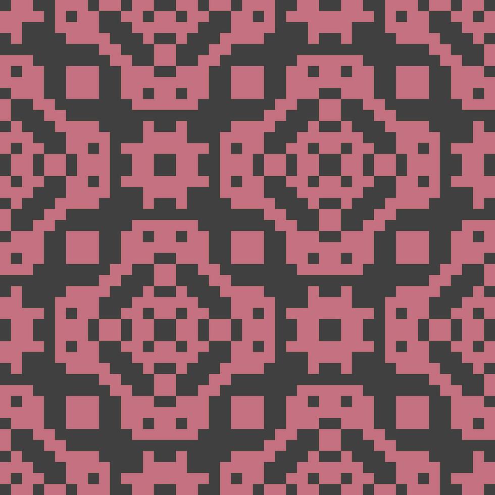 een pixel patroon in roze en zwart vector