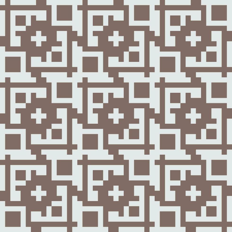 een bruin en wit patroon met pleinen vector