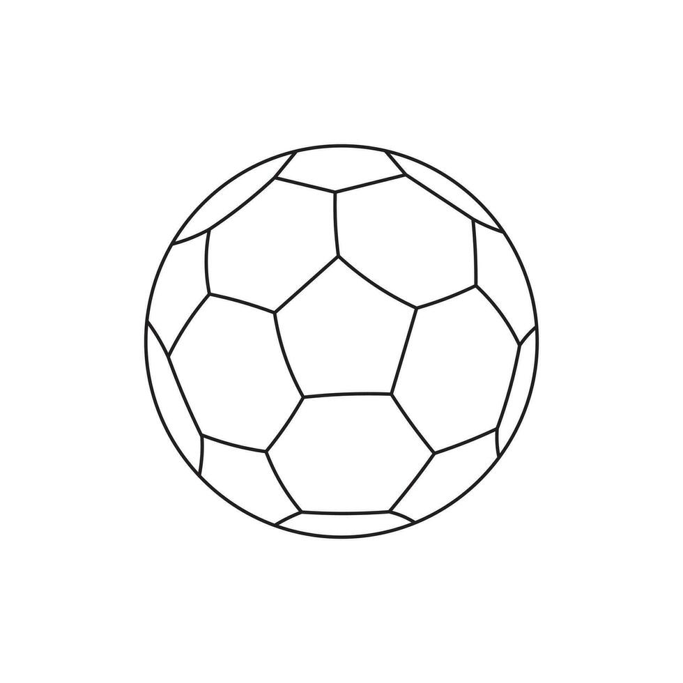 hand- getrokken kinderen tekening tekenfilm vector illustratie voetbal bal geïsoleerd in tekening stijl