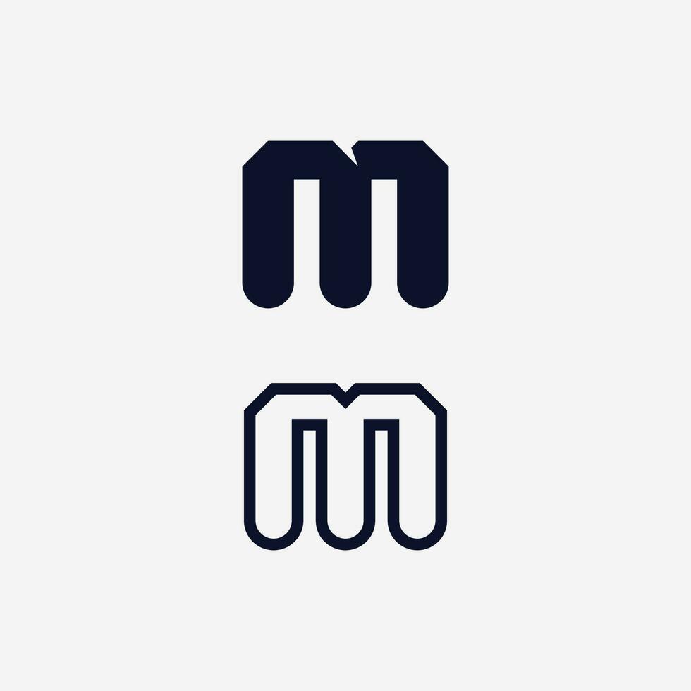 m briefsjabloon logo vector