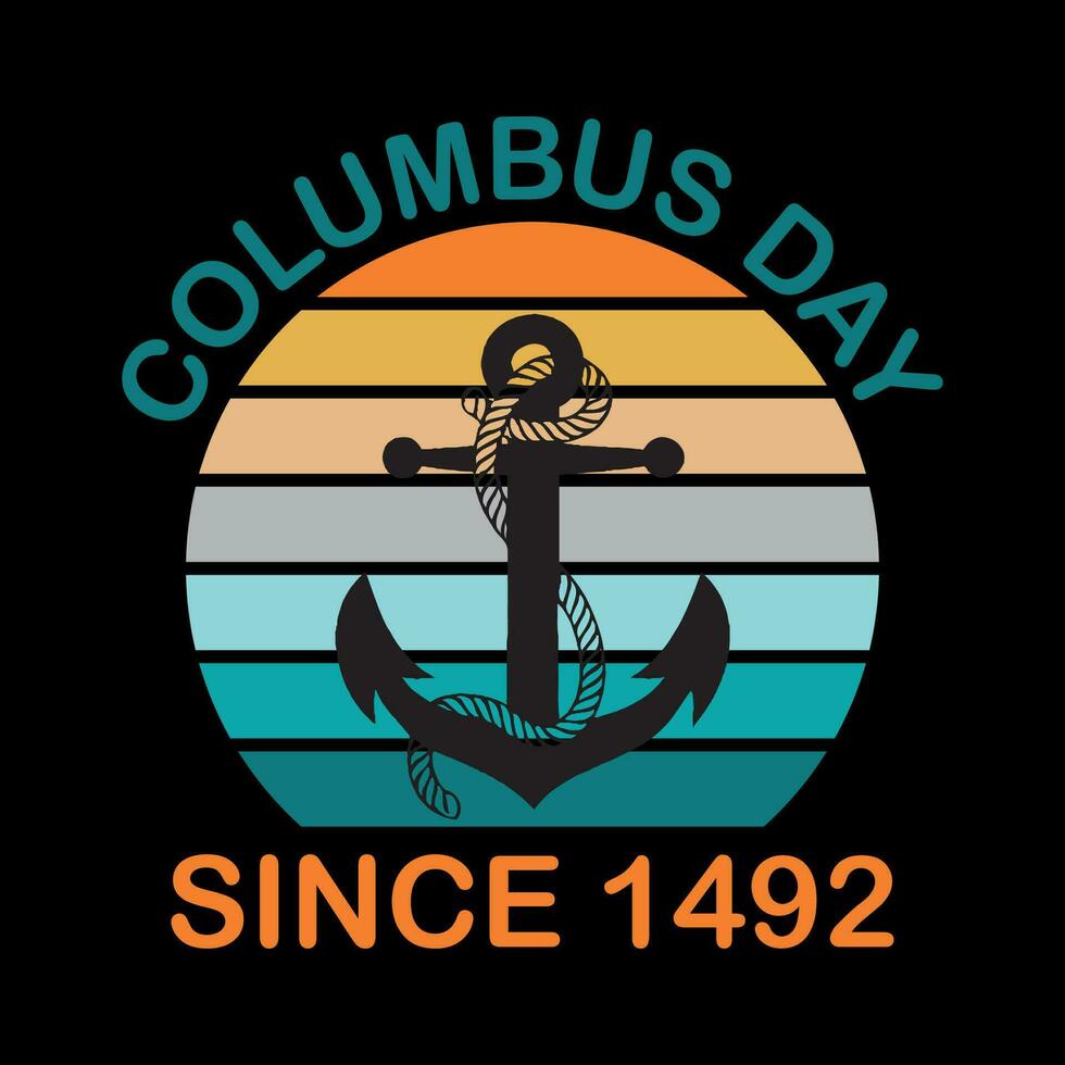 gelukkig Columbus dag t overhemd ontwerp, gelukkig Columbus dag Verenigde Staten van Amerika Amerika ontwerp vector