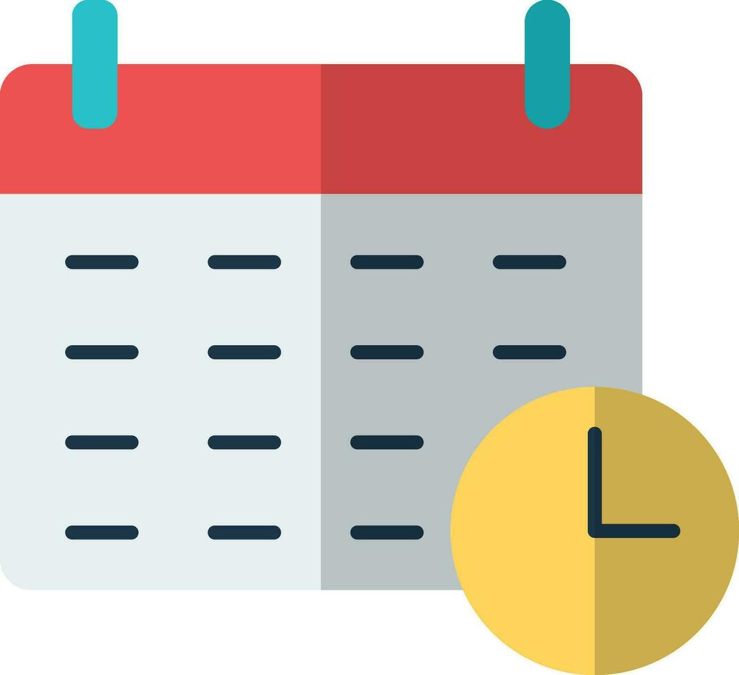 vergadering schema icoon. Mark agenda app, tijd, horloge, deadline, datum bladzijde icoon vector