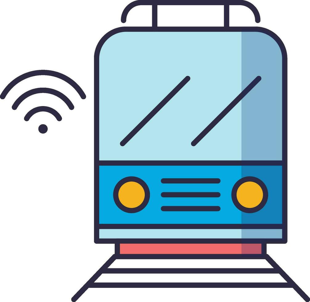 slim trein icoon. modern slim trein vector illustratie