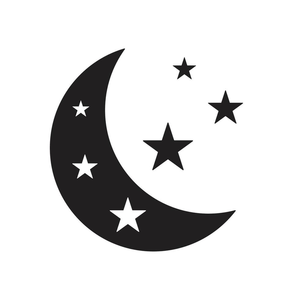 maan ster icoon geïsoleerd vector illustratie.