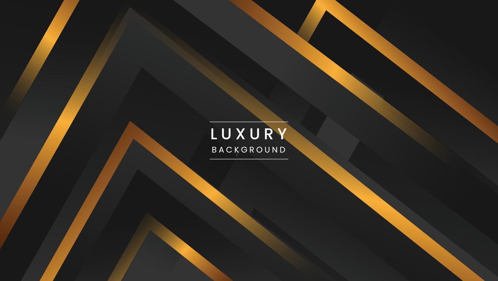 luxe zwarte en gouden geometrische achtergrond vector