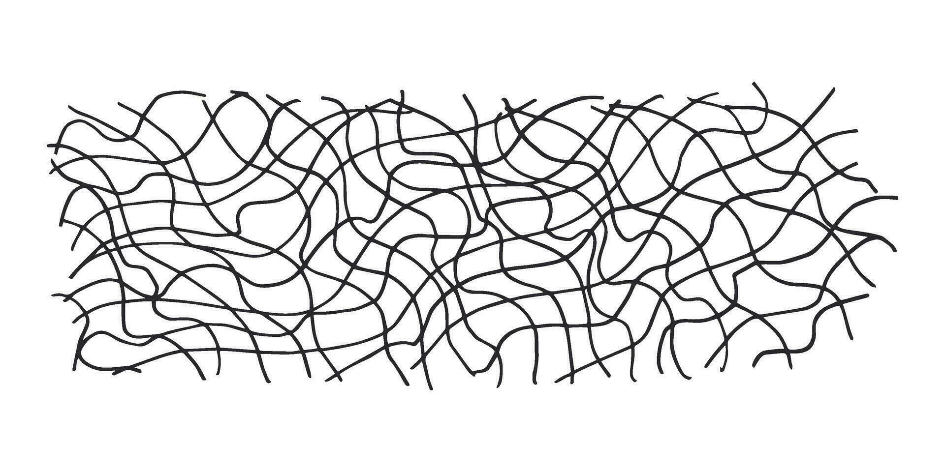 horizontaal patroon, textuur, lijn hand- getrokken. broeden tekening pen inkt en crosshatch trek potlood schetsen tekening krassen stijl. zwart vorm Aan wit achtergrond. wijnoogst grafisch ontwerp. vector illustratie
