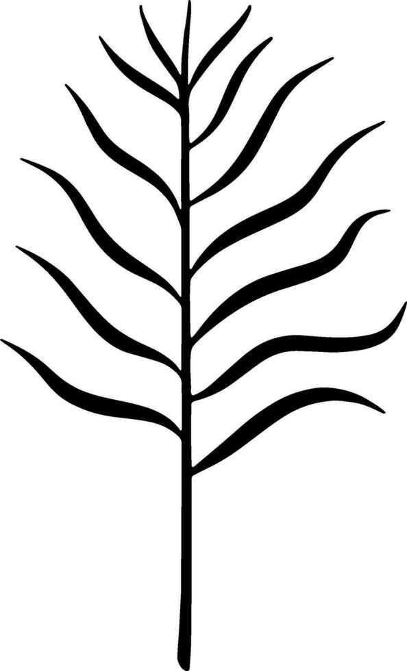 tropisch elegantie palm blad silhouetten verstrengeling in een listig samenstelling, brengen een verfrissend tintje van van de natuur paradijs vector