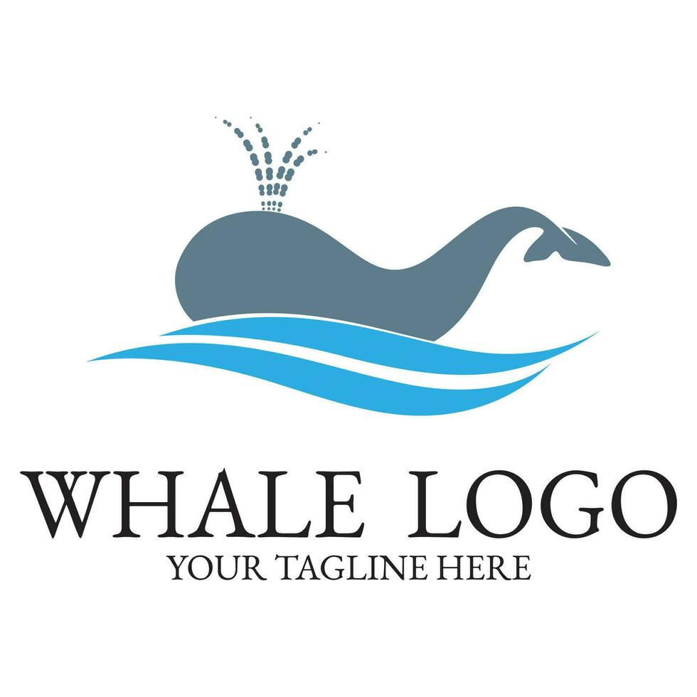 logo beeld ontwerp illustratie van een walvis. vector