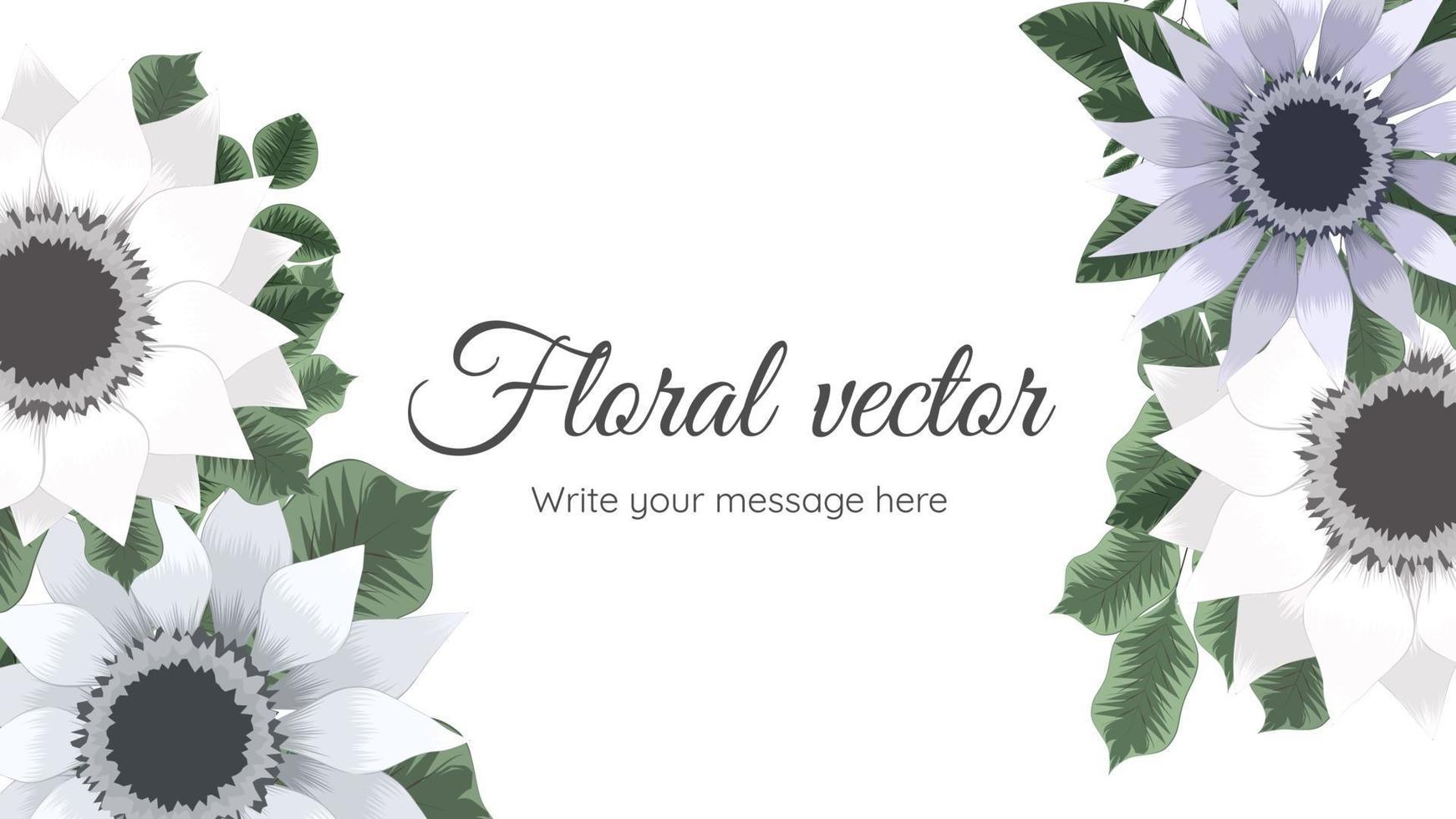 bloemen vector grens achtergrond met mulitcolor bloemen tekst plaats