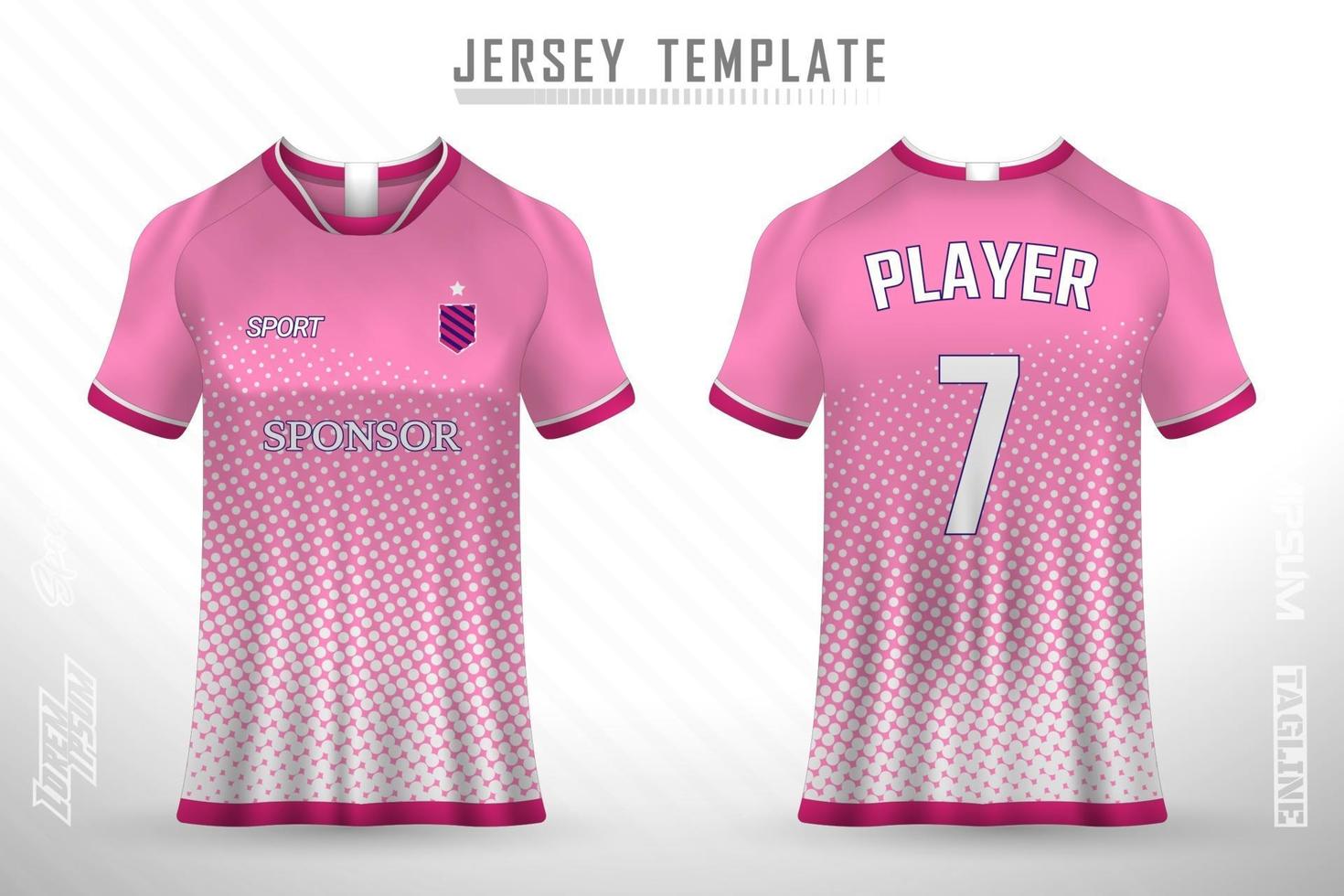 ontwerpsjabloon voor voetbaltrui en t-shirt mockup vector