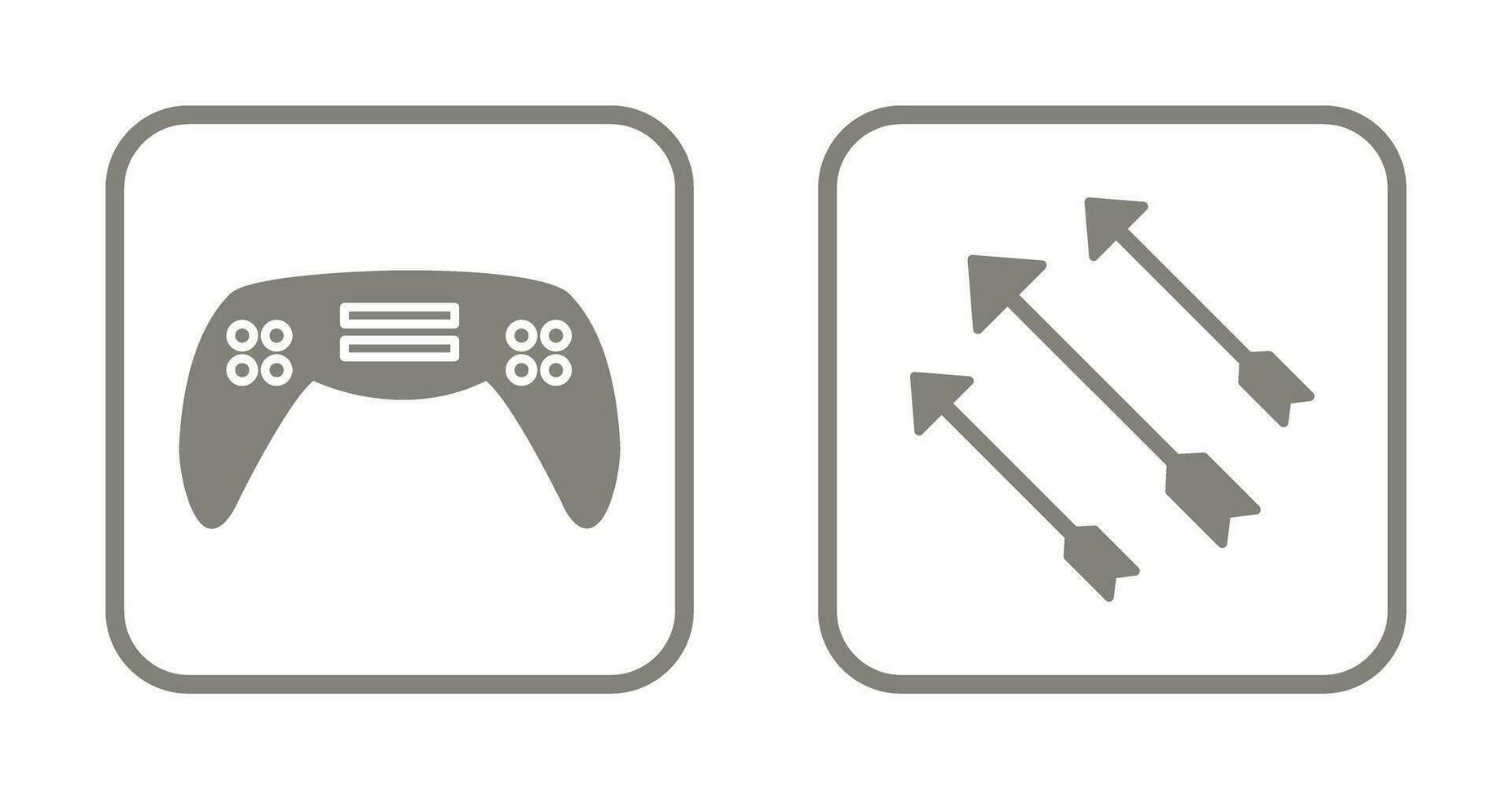 gaming troosten en pijlen icoon vector