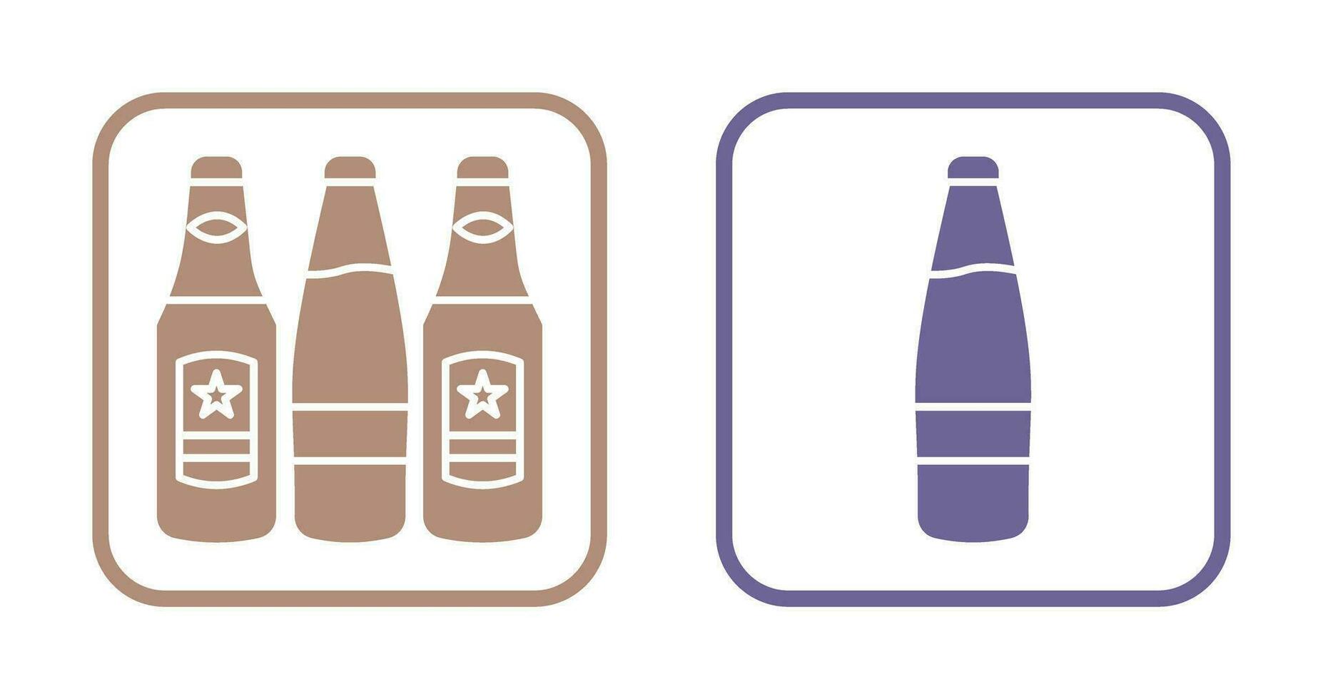 bier flessen en alcohol icoon vector