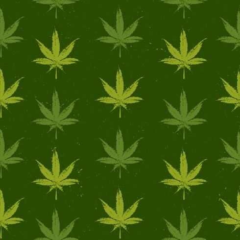 Ganja vertrekt naadloos vector