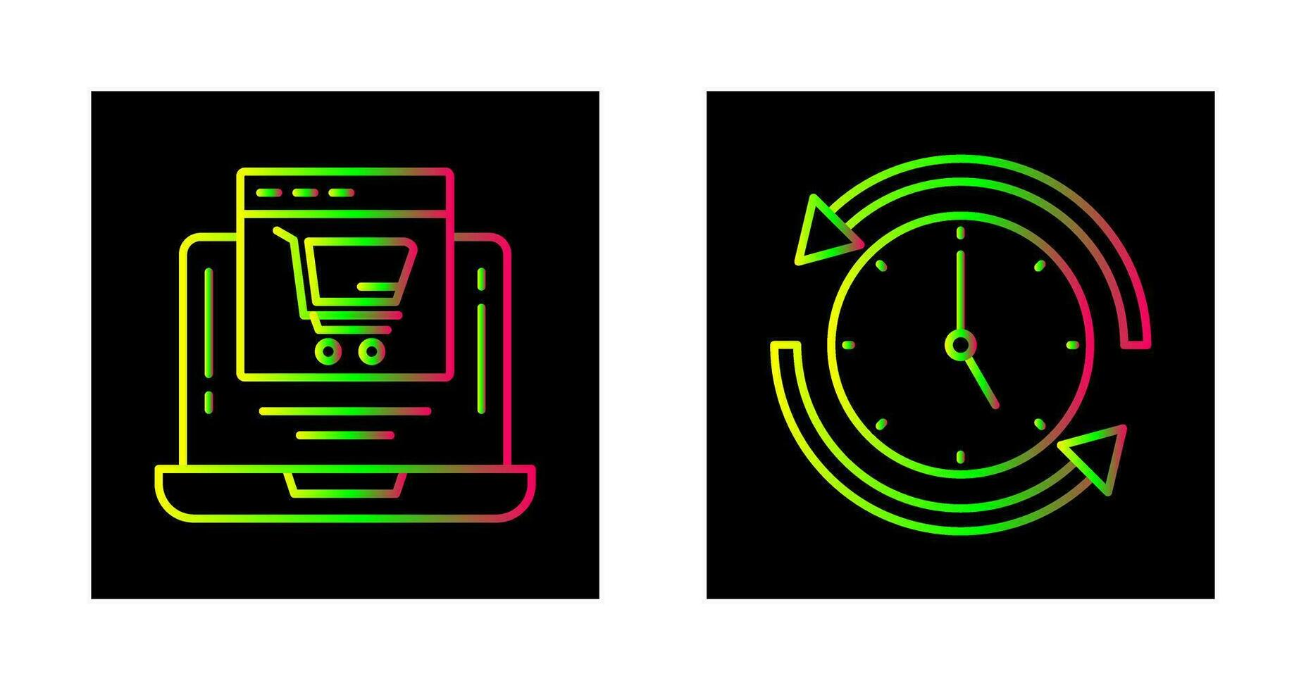 toevoegen naar kar en rennen tijd icoon vector