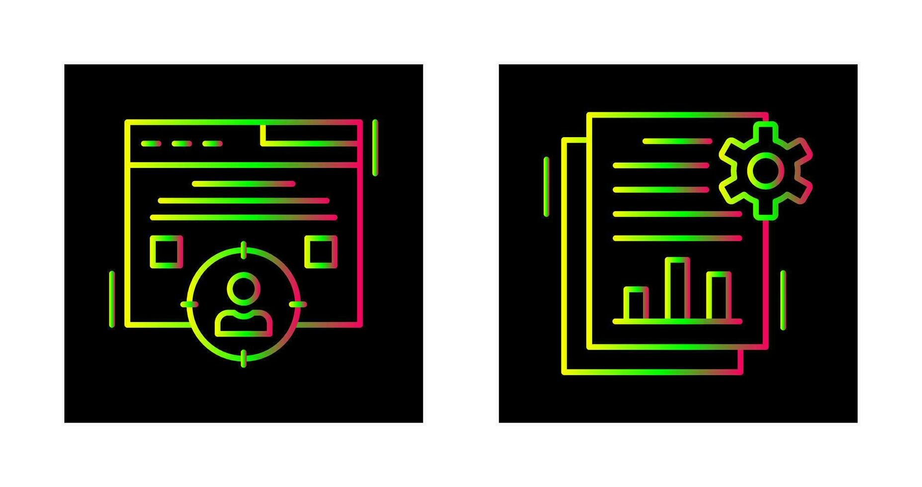 doelwit publiek en seo verslag doen van icoon vector