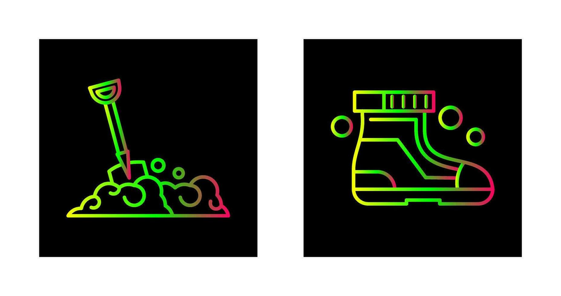 Schep en ski laarzen icoon vector