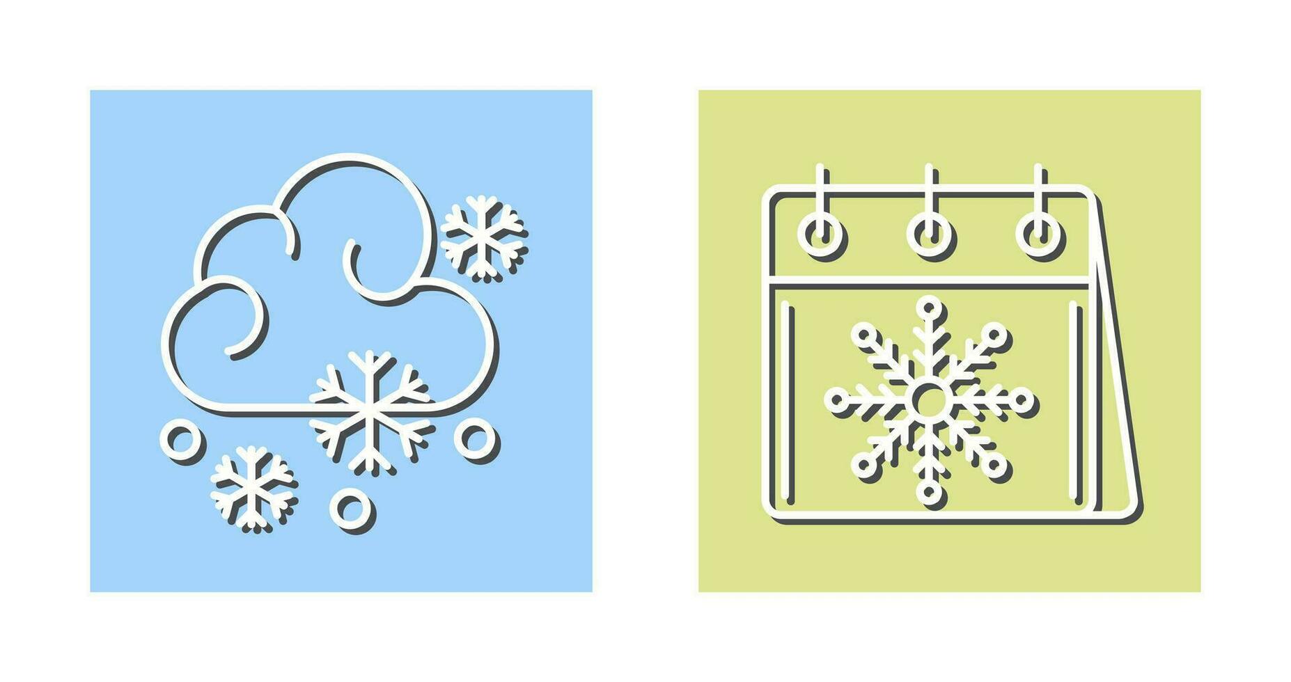 besneeuwd en kalender icoon vector