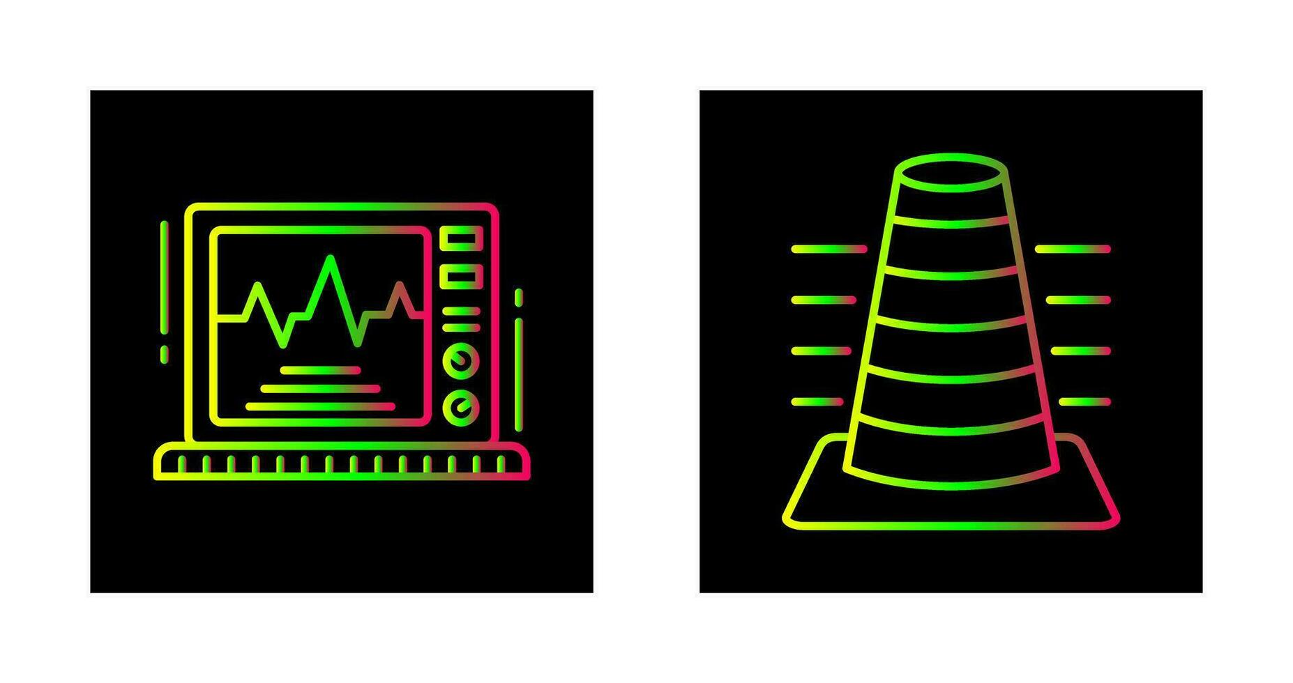 bolder en ekg toezicht houden op icoon vector