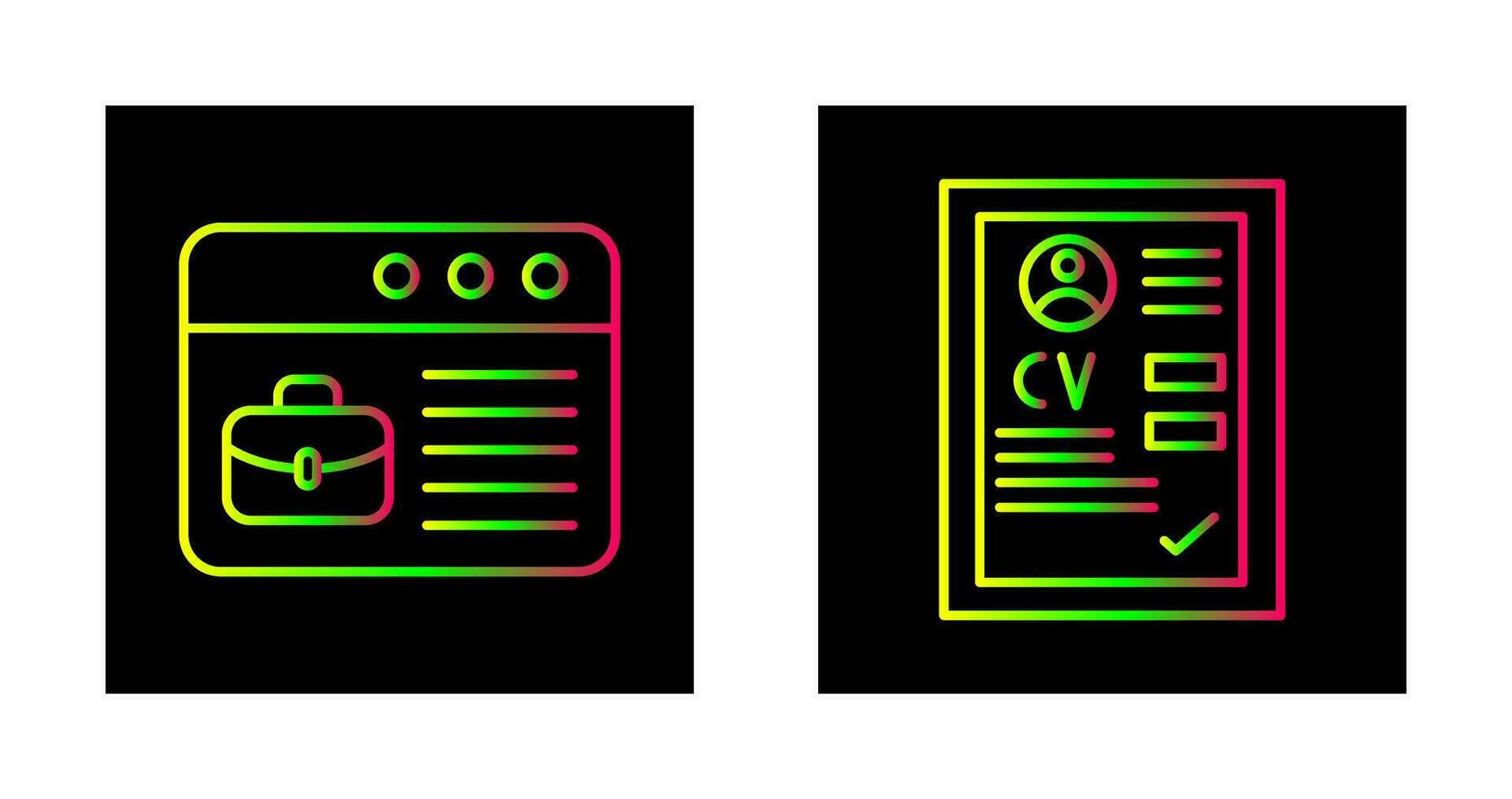 online werving en CV icoon vector