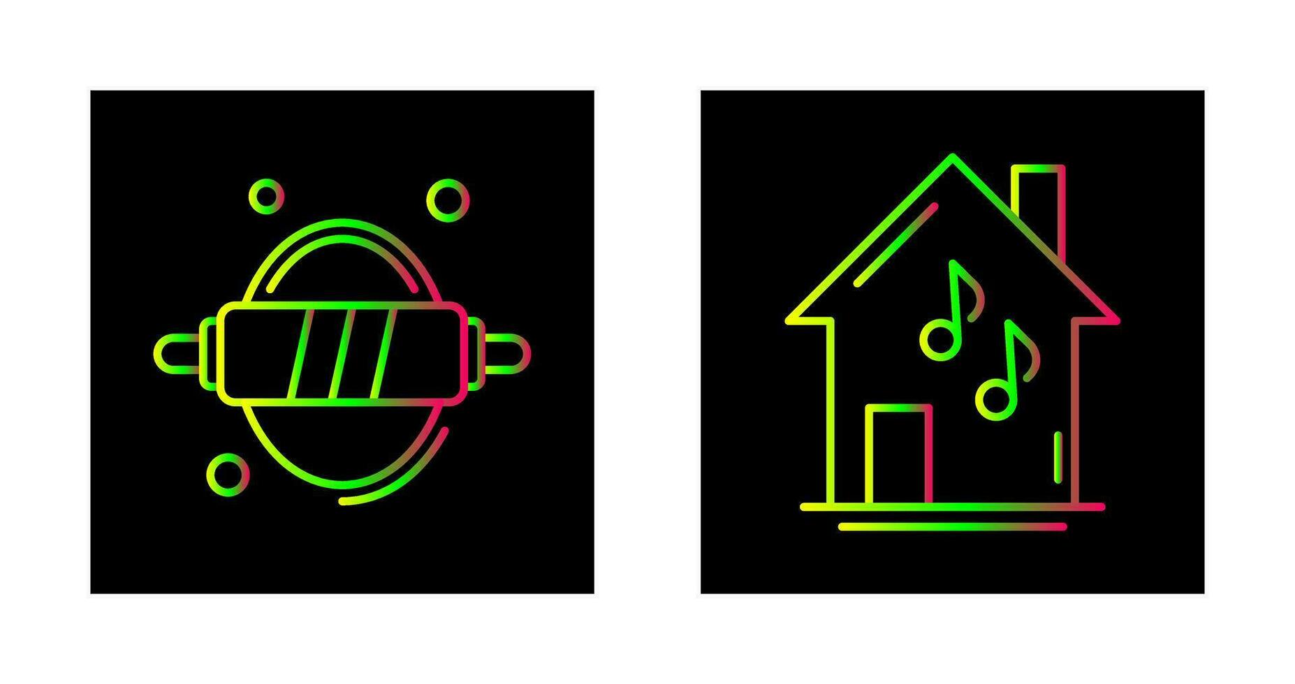 bakkerij en muziek- icoon vector