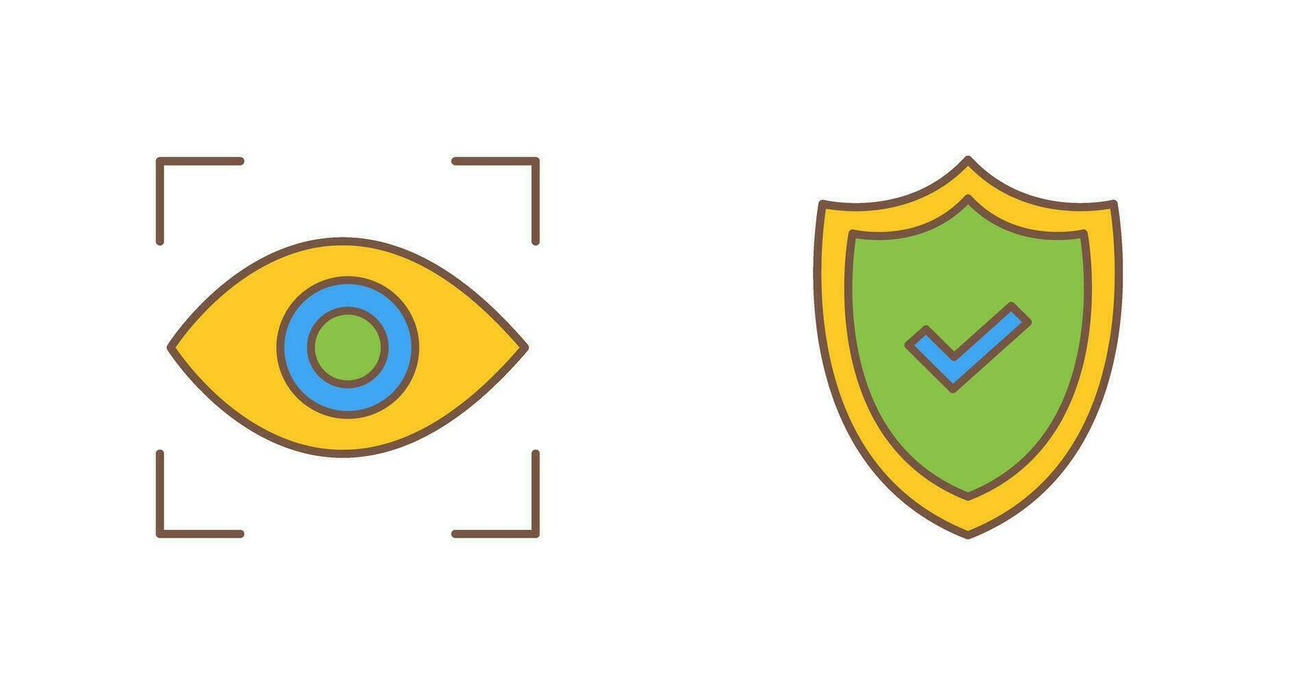 oog scannen en veiligheid icoon vector