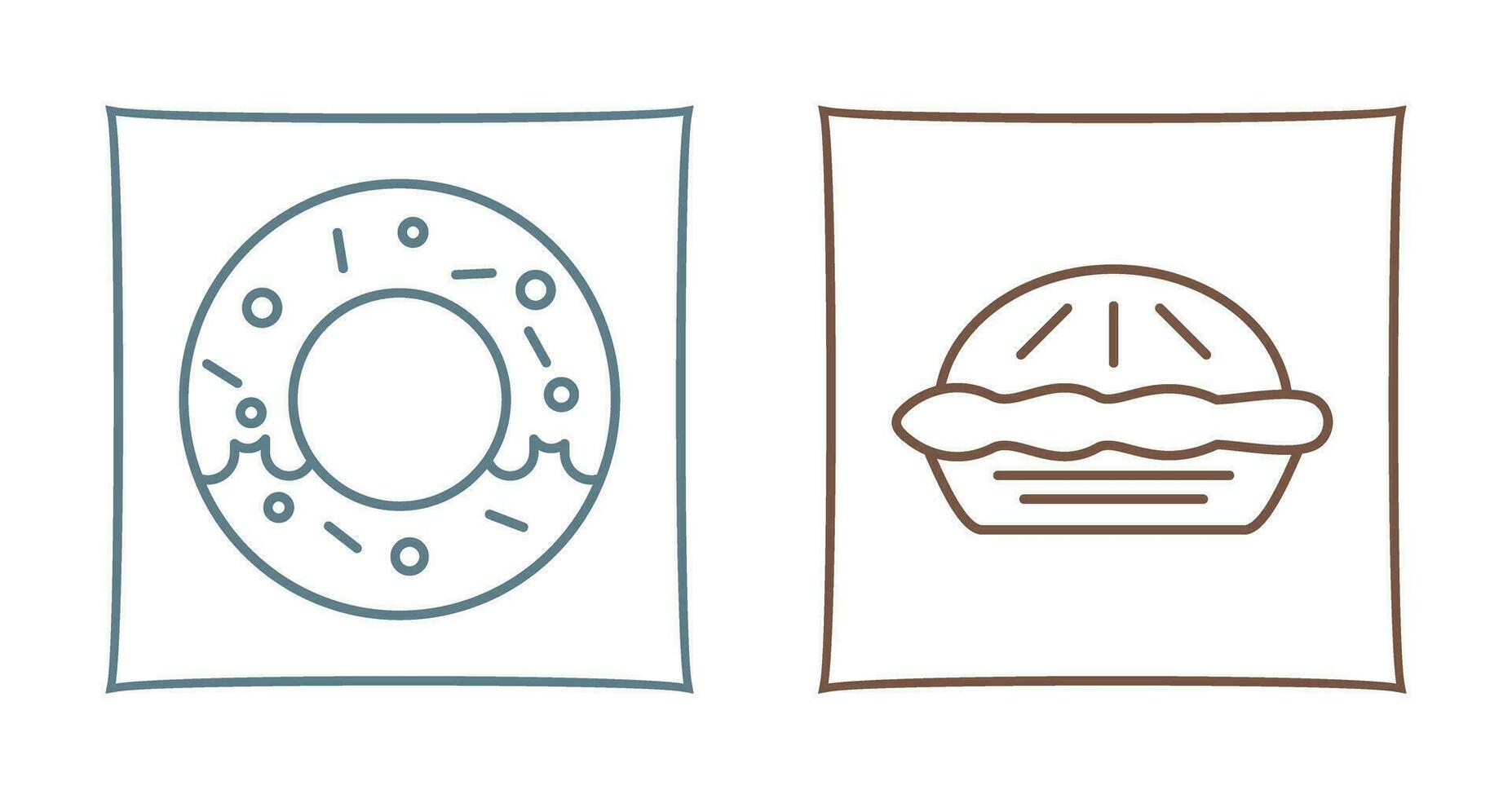 donut en taart icoon vector