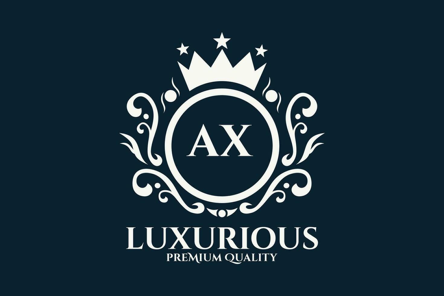 eerste brief bijl Koninklijk luxe logo sjabloon in vector kunst voor luxueus branding vector illustratie.